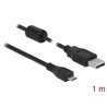 Przewód USB 2.0 typ A - micro-B męsko-męski 1m czarny Delock 84901