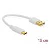 Kabel ładowarki USB typ A do USB-C 15cm Delock 85355