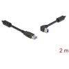 Kabel USB 5Gbps typ A - typ B męsko-męski 90° zagięty w lewo 2m Delock 81101