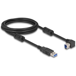 Kabel USB 5Gbps typ A - typ B męsko-męski 90° zagięty w lewo 2m Delock 81101 Kabel USB 5Gbps typ A - typ B męsko-męski 90° zagięty w lewo 2m Delock 81101
