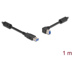 Kabel USB 5Gbps typ A - typ B męsko-męski 90° zagięty w lewo 1m Delock 81100