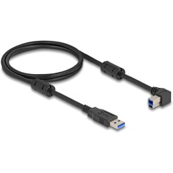 Kabel USB 5Gbps typ A - typ B męsko-męski 90° zagięty w lewo 1m Delock 81100 Kabel USB 5Gbps typ A - typ B męsko-męski 90° zagięty w lewo 1m Delock 81100