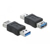 Adapter USB 3.0 typ A męski - typ A żeńskiego Data Blocker Delock 66497