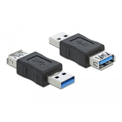 Adapter USB 3.0 typ A męski - typ A żeńskiego Data Blocker Delock 66497 Adapter USB 3.0 typ A męski - typ A żeńskiego Data Blocker Delock 66497