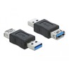 Adapter USB 3.0 typ A męski - typ A żeńskiego Data Blocker Delock 66497