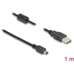Przewód USB 2.0 typ A - mini-B męsko-męski męski 1m czarny Delock 84912