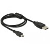 Przewód USB 2.0 typ A - mini-B męsko-męski męski 0,7 m czarny Delock 82396