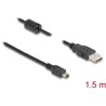Przewód USB 2.0 typ A - mini-B męsko-męski męski 1,5m czarny Delock 84913