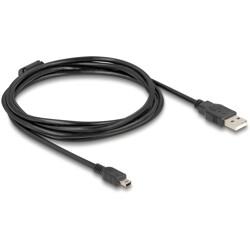 Przewód USB 2.0 typ A - mini-B męsko-męski męski 1,5m czarny Delock 84913