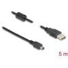 Przewód USB 2.0 typ A - micro-B męsko-męski 5m czarny Delock 84916