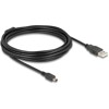 Przewód USB 2.0 typ A - micro-B męsko-męski 5m czarny Delock 84916