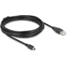 Przewód USB 2.0 typ A - micro-B męsko-męski 5m czarny Delock 84916