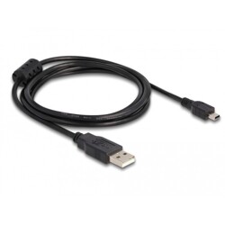 Przewód USB 2.0 typ A - mini-B męsko-męski męski 1,5m czarny Delock 82252