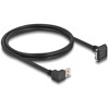 Kabel USB 5Gbps USB typ A męski 90° w dół do USB micro-B męski ze śrubami 90° w dół 1m czarny Delock 80482