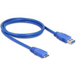Kabel USB 5Gbps typ A - micro-B męsko-męski męski 1m niebieski Delock 82531 Kabel USB 5Gbps typ A - micro-B męsko-męski męski 1m niebieski Delock 82531
