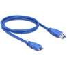 Kabel USB 5Gbps typ A - micro-B męsko-męski męski 1m niebieski Delock 82531