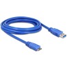 Kabel USB 5Gbps typ A - micro-B męsko-męski męski 3m niebieski Delock 82533