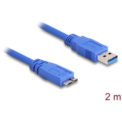 Kabel USB 5Gbps typ A - micro-B męsko-męski męski 2m niebieski Delock 82532