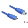 Kabel USB 5Gbps typ A - micro-B męsko-męski męski 2m niebieski Delock 82532