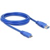 Kabel USB 5Gbps typ A - micro-B męsko-męski męski 2m niebieski Delock 82532