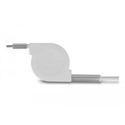 Zwijany kabel USB-C 3w1 do ładowania Lightning / micro USB / USB-C biały Delock 85844