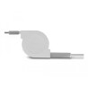 Zwijany kabel USB-C 3w1 do ładowania Lightning / micro USB / USB-C biały Delock 85844