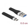 Płaski kabel wstążkowy USB 3.2 Gen.1 FPC z USB typ A do USB-C 13,5cm PD 3A Delock 85771