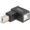 Adapter USB 2.0 USB typ B męski na USB typ B żeński pod kątem 90° skierowany w górę Delock 67205