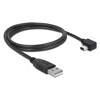 Przewód USB 2.0 typ A wtyk męski - typ mini-B wtyk męski kątowy 1m Delock 82681