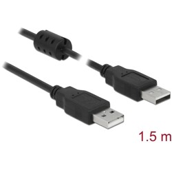 Przewód USB 2.0 typ A - typ A 1,5m czarny Delock 84890