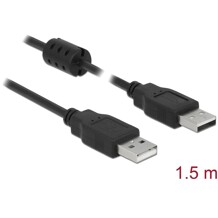 Przewód USB 2.0 typ A - typ A 1,5m czarny Delock 84890