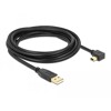 Przewód USB 2.0 typ A wtyk męski - typ mini-B wtyk męski kątowy 3m Delock 82683