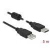 Przewód USB 2.0 typ A - typ A 5,0 m czarny Delock 84893