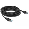 Przedłużacz USB 5Gbps typ A męsko-żeński 5m czarny Delock 85058