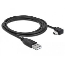 Przewód USB 2.0 typ A wtyk męski - typ mini-B wtyk męski kątowy 2m Delock 82682