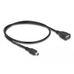 Kabel USB 2.0 A gniazdo - USB 2.0 mini wtyk 50cm Delock 82905