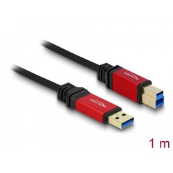 Przewód USB 3.0 typ A męski - USB 3.0 typ B męski 1m Premium Delock 82756