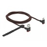 Przewód EASY-USB 2.0 typ A - USB-C męsko-męski kątowy w górę / w dół 1,5m czarny Delock 85277