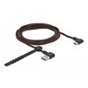 Przewód EASY-USB 2.0 typ A do USB-C męsko-męski kątowy w lewo / w prawo 2m czarny Delock 85283