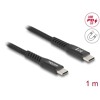 Kabel USB 2.0 USB-C męsko-męski z magnetyczną osłoną tekstylną PD 3.0 60W 1m Delock 81119