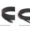Kabel USB 2.0 USB-C męsko-męski z magnetyczną osłoną tekstylną PD 3.0 60W 1m Delock 81119