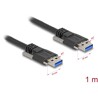Kabel USB 5Gbps typ A męsko-męski 19 mm 1m czarny Delock 80997