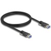 Kabel USB 5Gbps typ A męsko-męski 19 mm 1m czarny Delock 80997