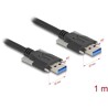 Kabel USB 5Gbps typ A męsko-męski 22mm 1m czarny Delock 80998