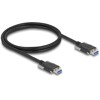 Kabel USB 5Gbps typ A męsko-męski 22mm 1m czarny Delock 80998