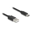 Kabel spiralny USB 2.0 USB typ A - USB-C męsko-męski 0,45m do 0,75m czarny Delock 90368
