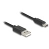 Kabel spiralny USB 2.0 USB typ A - USB-C męsko-męski 0,45m do 0,75m czarny Delock 90368