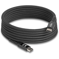 Kabel USB 2.0 USB-C męsko-męski z magnetyczną osłoną tekstylną PD 3.0 60W 2m Delock 81120 Kabel USB 2.0 USB-C męsko-męski z magnetyczną osłoną tekstylną PD 3.0 60W 2m Delock 81120