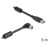 Kabel USB 5Gbps typ A - typ B męsko-męski 90° zagięty w prawo 5m Delock 81111
