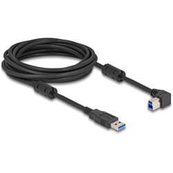Kabel USB 5Gbps typ A - typ B męsko-męski 90° zagięty w prawo 5m Delock 81111 Kabel USB 5Gbps typ A - typ B męsko-męski 90° zagięty w prawo 5m Delock 81111